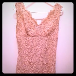 Vintage Blush Lace Lilli Diamond Mini Dress AS IS